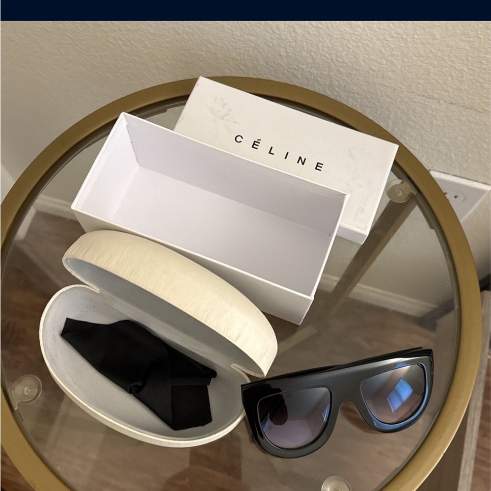 Celine Oversized Black Sunglasses with Case